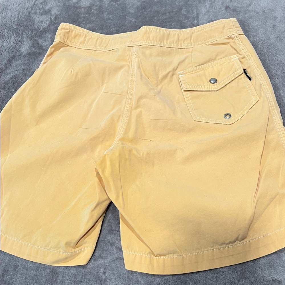 Vintage STUSSY Men's Yellow Swim Shorts MADE IN USA 🇺🇸 - Picture 8 of 13